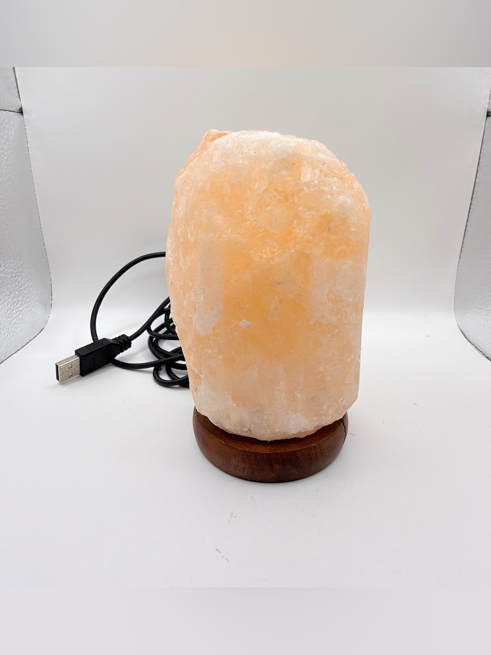 Himalayan Salt Lamp USB Night Light - Natural Peach